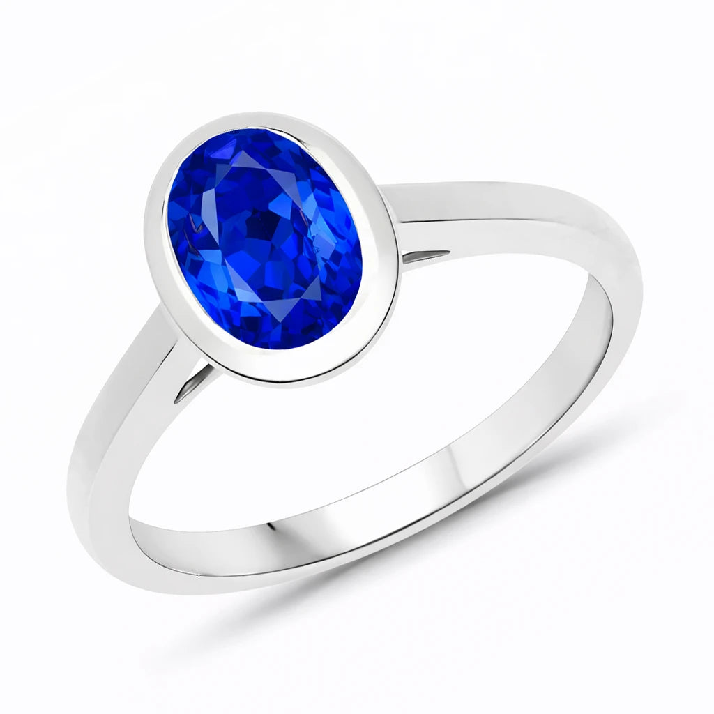 Bezel Set Oval Solitaire Ring