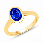 Bezel Set Oval Solitaire Ring