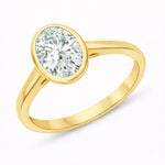 Bezel Set Oval Solitaire Ring