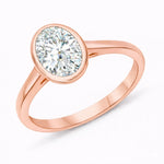 Bezel Set Oval Solitaire Ring
