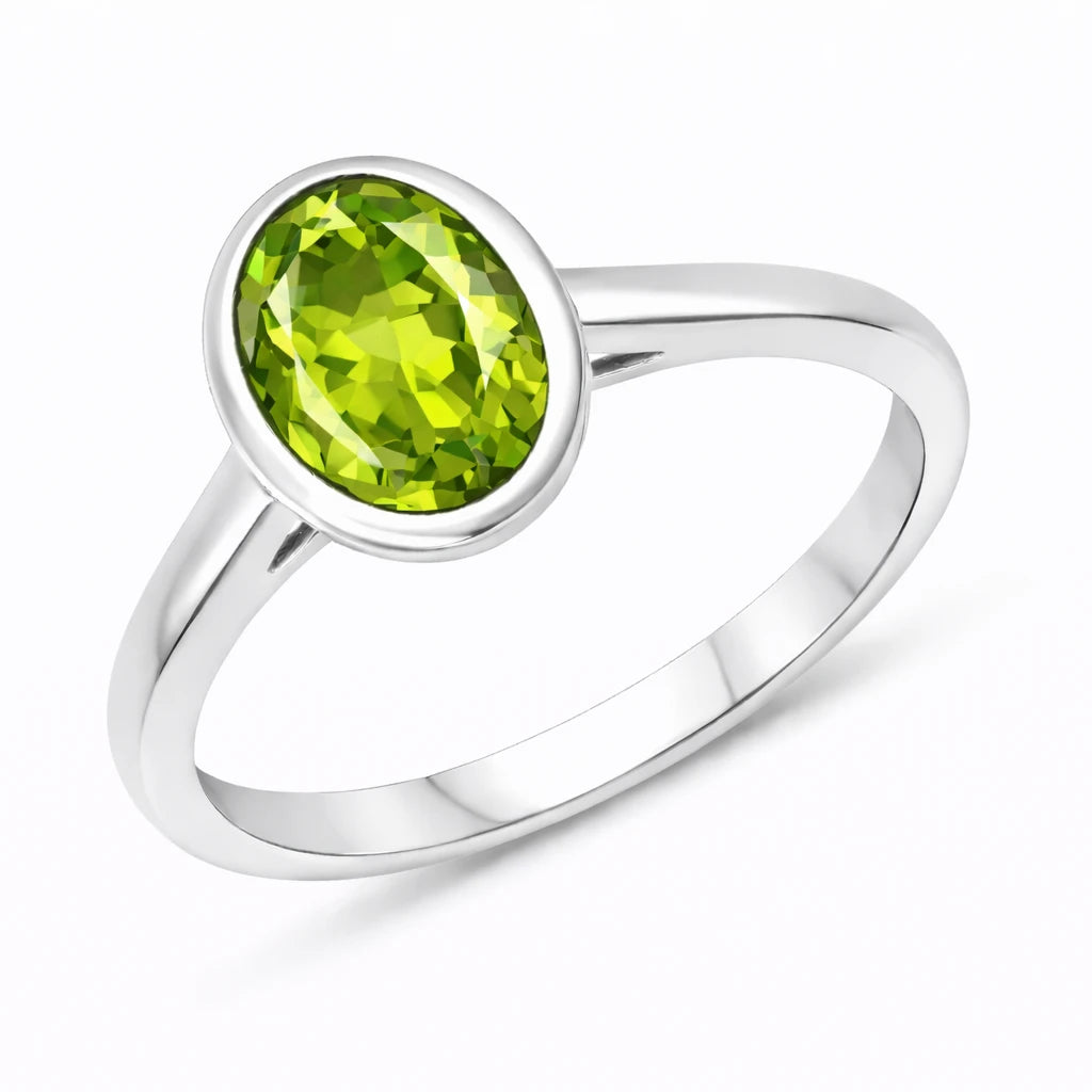 Bezel Set Oval Solitaire Ring