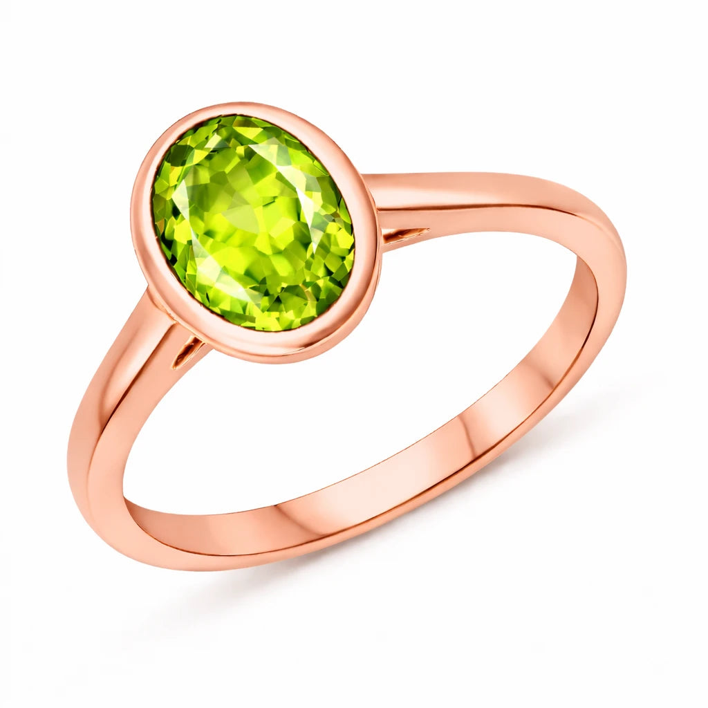 Bezel Set Oval Solitaire Ring