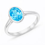 Bezel Set Oval Solitaire Ring