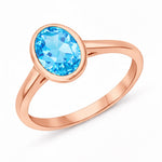 Bezel Set Oval Solitaire Ring