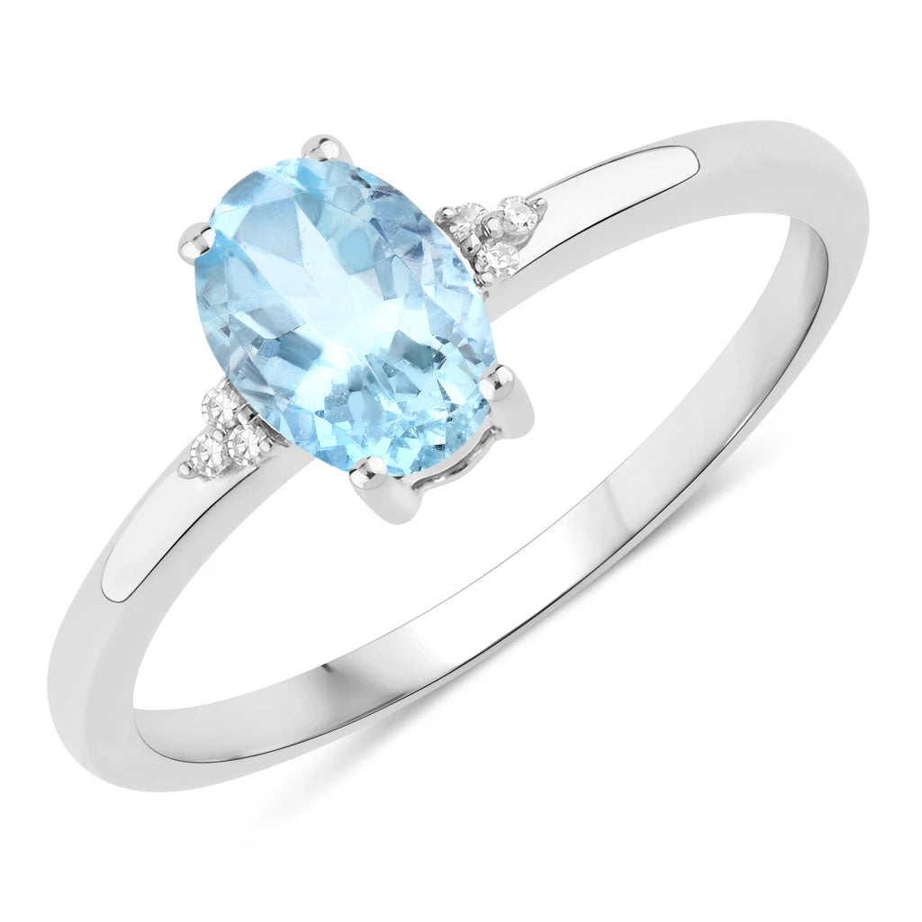 Mademoiselle Oval Cut Diamond Accent Ring