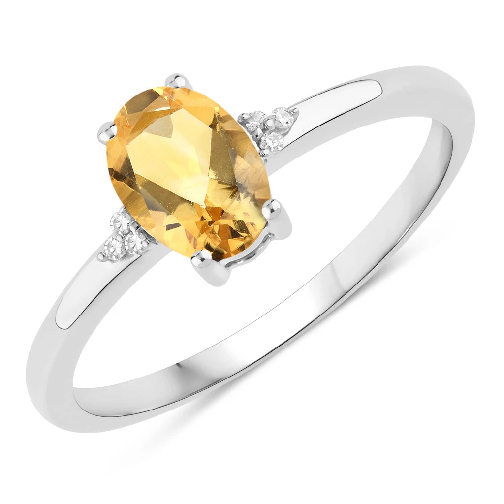 Mademoiselle Oval Cut Diamond Accent Ring