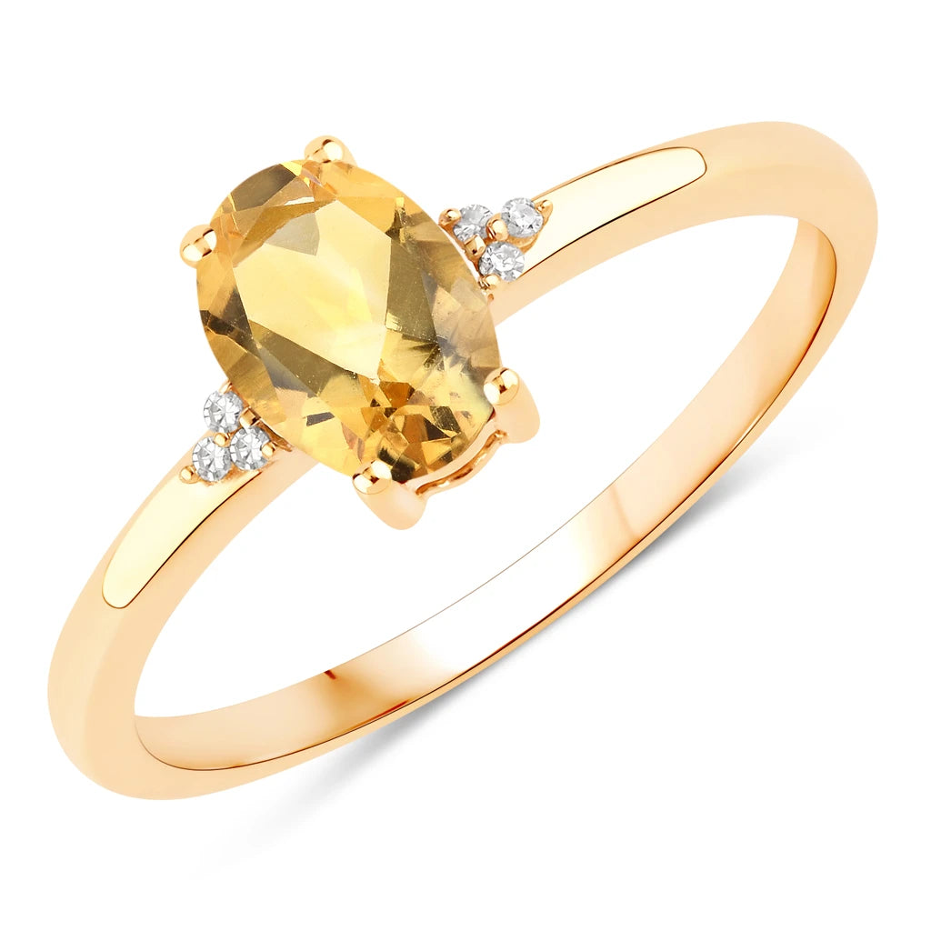Mademoiselle Oval Cut Diamond Accent Ring