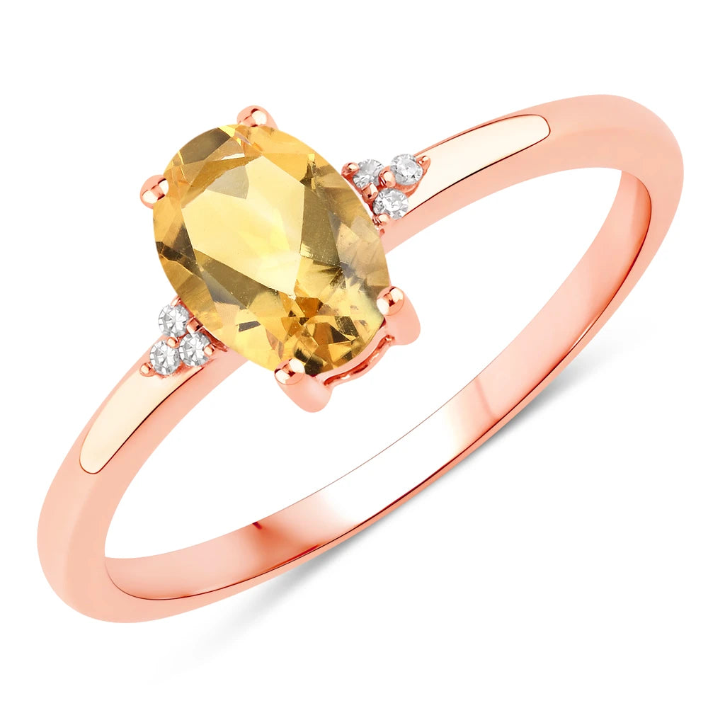 Mademoiselle Oval Cut Diamond Accent Ring