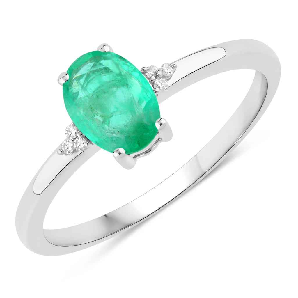 Mademoiselle Oval Cut Diamond Accent Ring