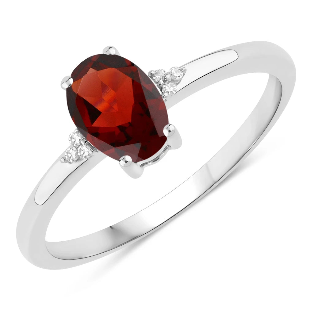 Mademoiselle Oval Cut Diamond Accent Ring