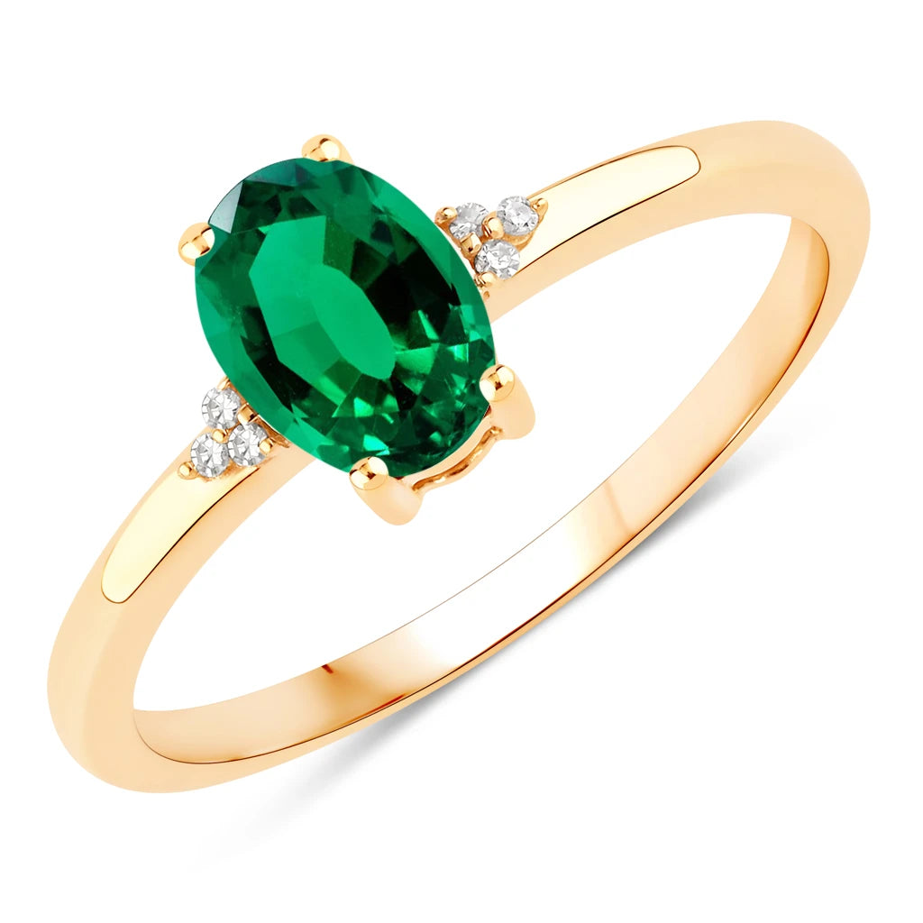 Mademoiselle Oval Cut Diamond Accent Ring