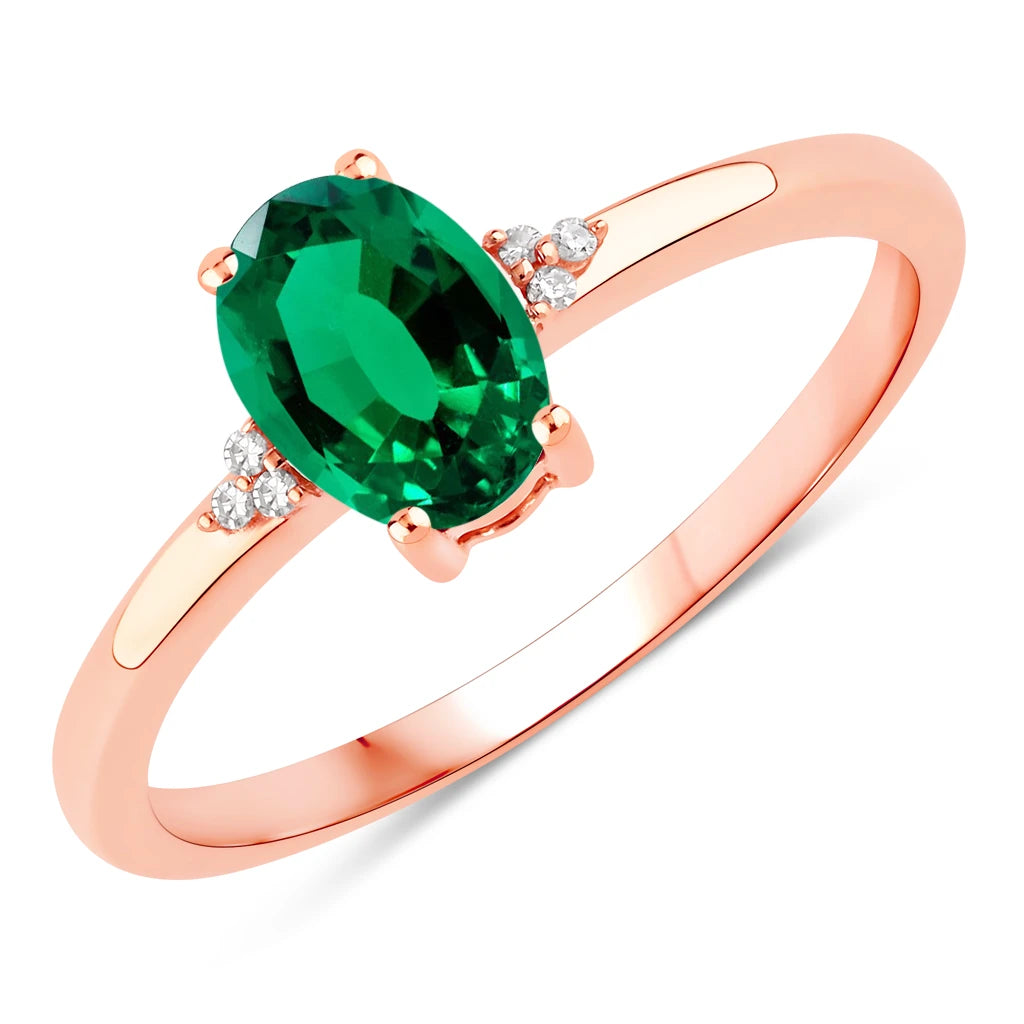 Mademoiselle Oval Cut Diamond Accent Ring