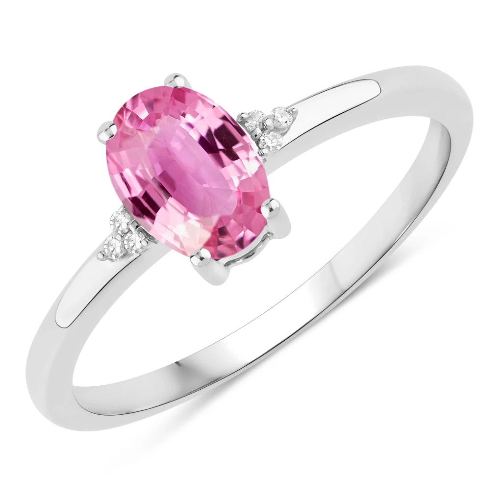 Mademoiselle Oval Cut Diamond Accent Ring