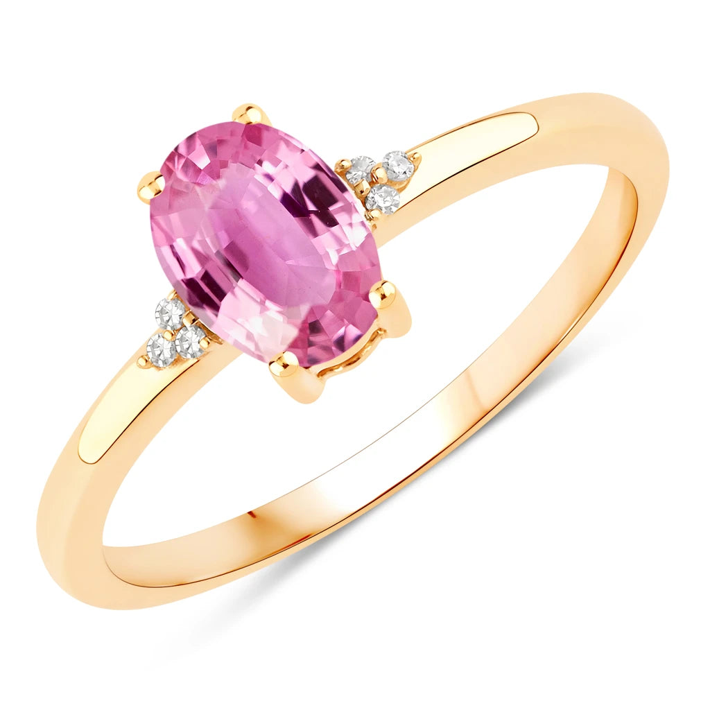 Mademoiselle Oval Cut Diamond Accent Ring