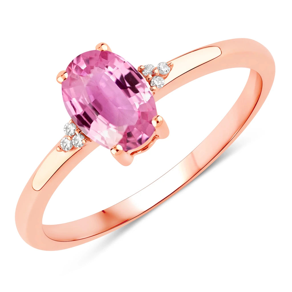 Mademoiselle Oval Cut Diamond Accent Ring
