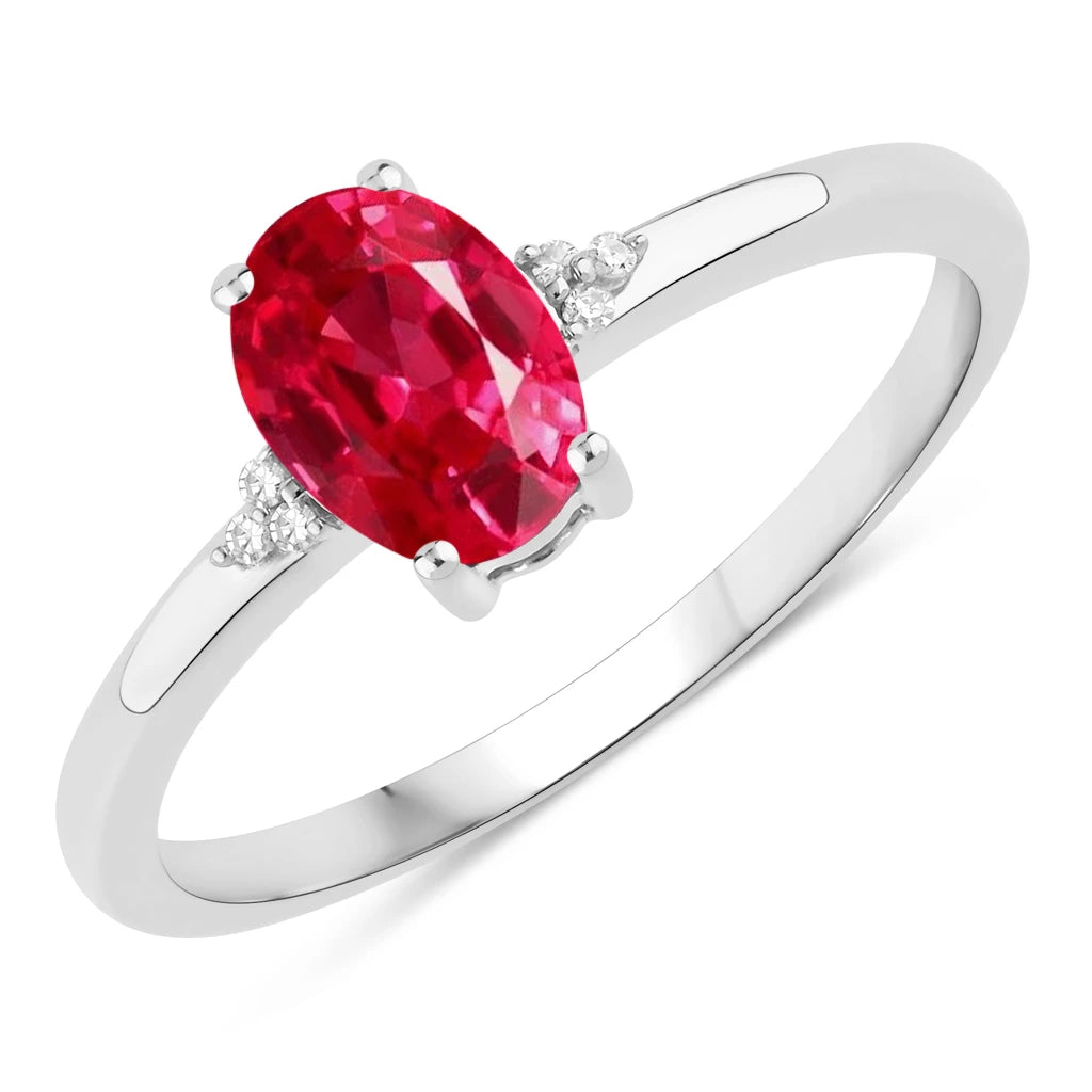 Mademoiselle Oval Cut Diamond Accent Ring