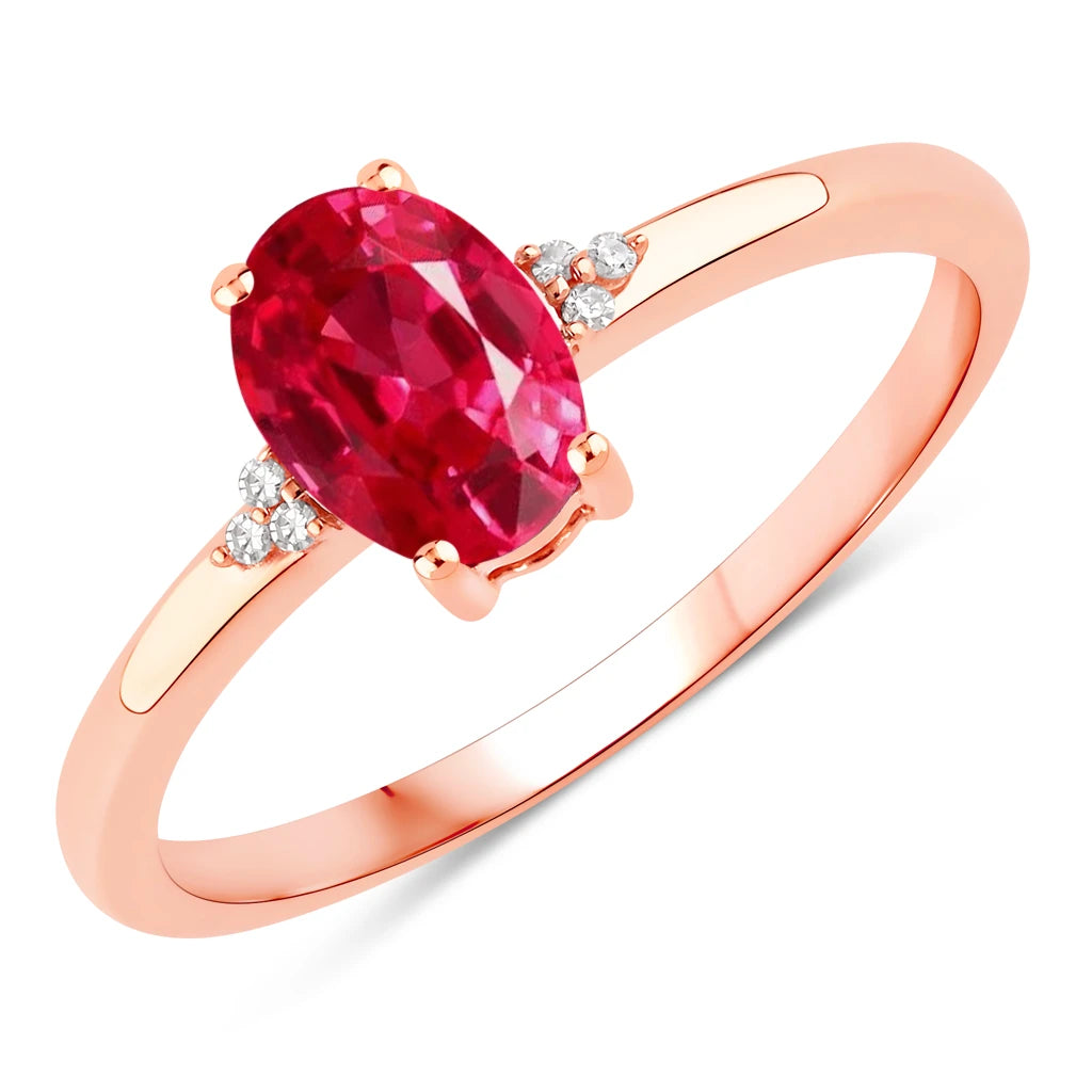 Mademoiselle Oval Cut Diamond Accent Ring