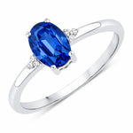 Mademoiselle Oval Cut Diamond Accent Ring