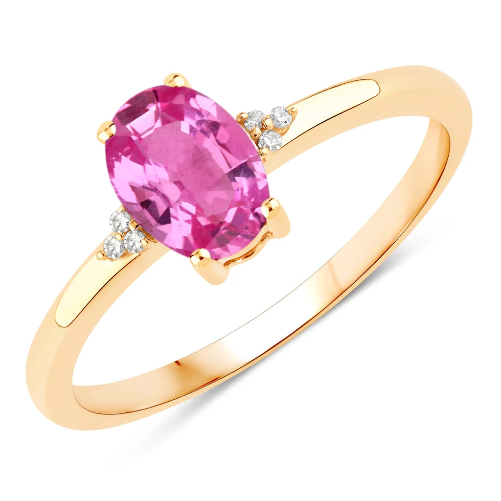 Mademoiselle Oval Cut Diamond Accent Ring