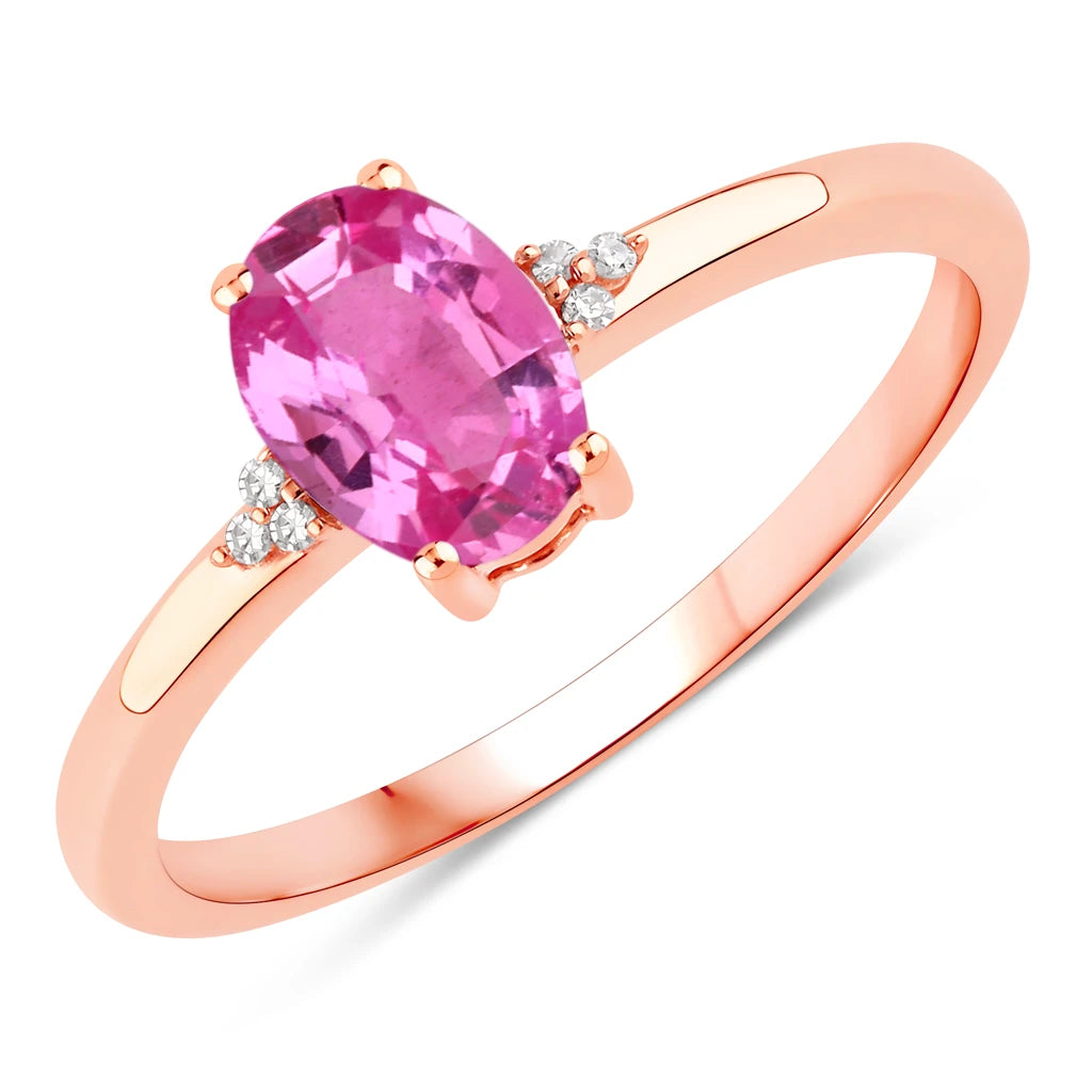 Mademoiselle Oval Cut Diamond Accent Ring