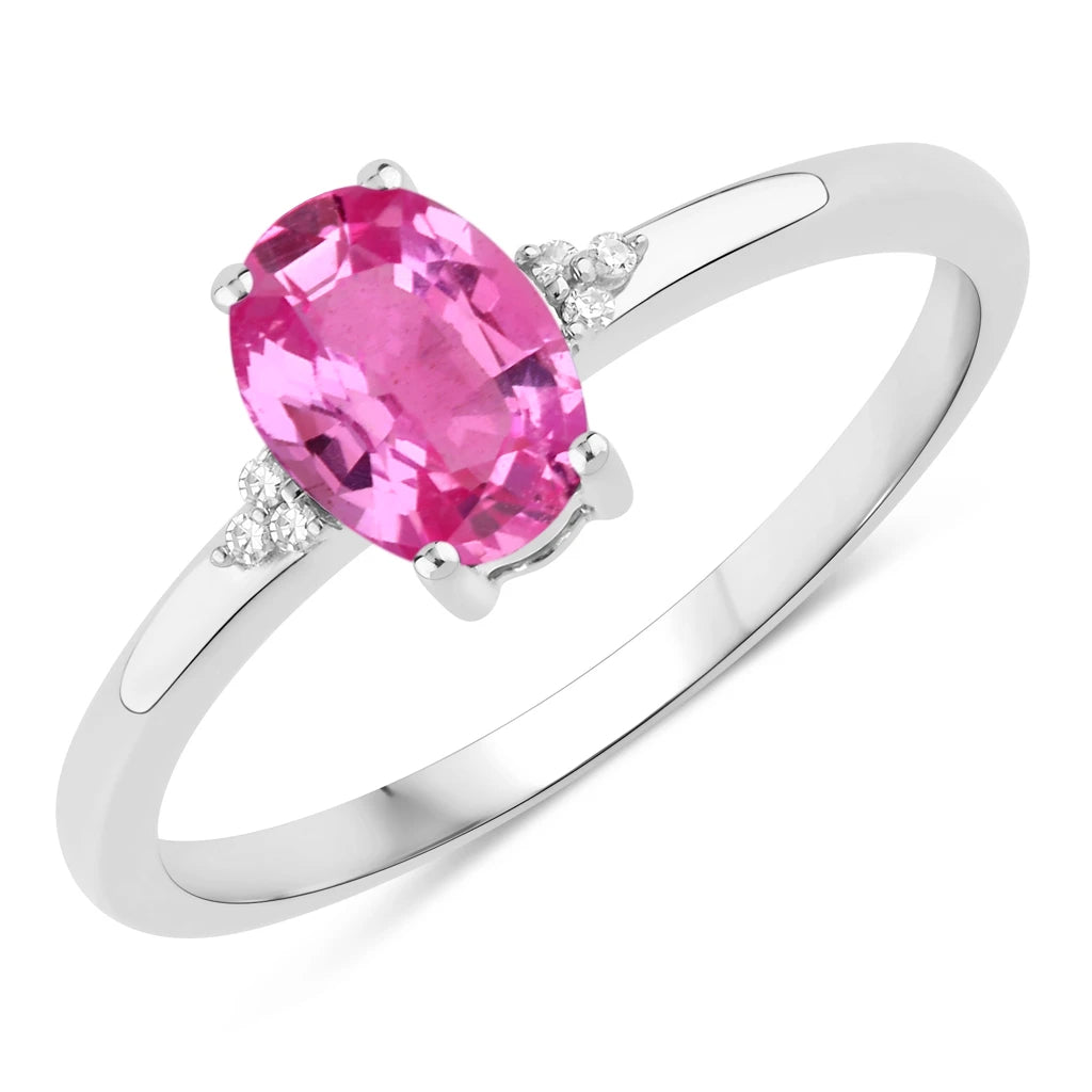 Mademoiselle Oval Cut Diamond Accent Ring