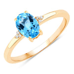 Mademoiselle Oval Cut Diamond Accent Ring