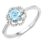 Flower Diamond Halo Ring