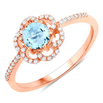 Flower Diamond Halo Ring