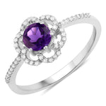 Flower Diamond Halo Ring