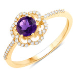 Flower Diamond Halo Ring