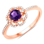 Flower Diamond Halo Ring