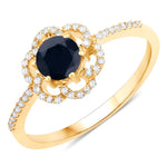 Flower Diamond Halo Ring