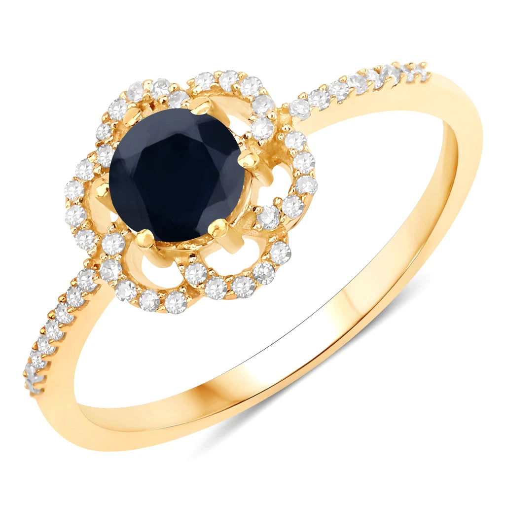 Flower Diamond Halo Ring
