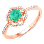 Flower Diamond Halo Ring