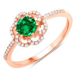 Flower Diamond Halo Ring