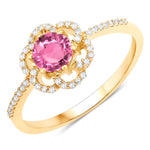 Flower Diamond Halo Ring