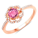 Flower Diamond Halo Ring