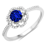 Flower Diamond Halo Ring