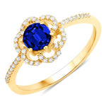 Flower Diamond Halo Ring