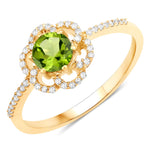 Flower Diamond Halo Ring