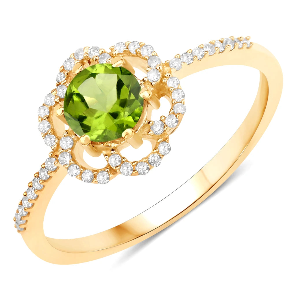 Flower Diamond Halo Ring