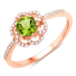 Flower Diamond Halo Ring