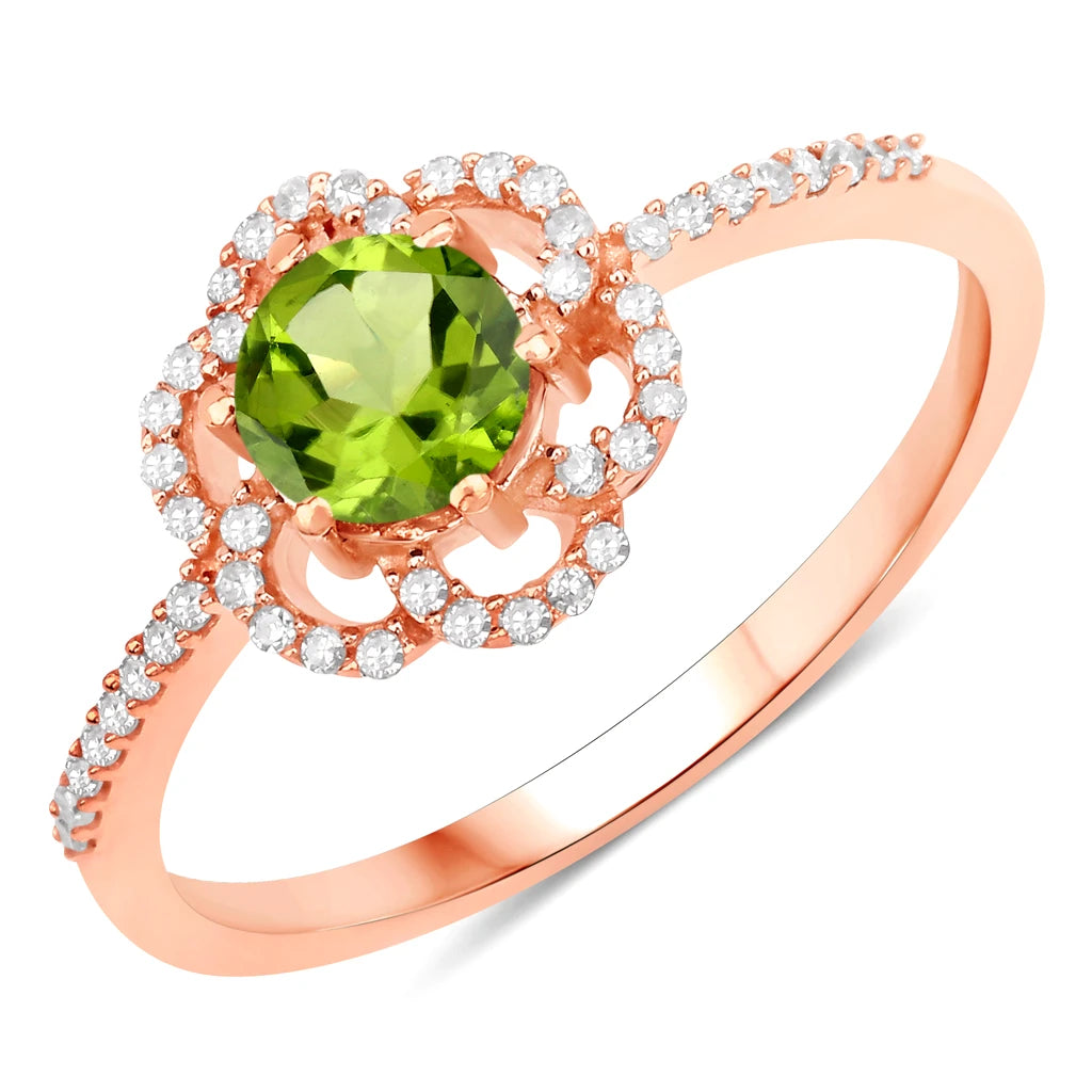 Flower Diamond Halo Ring