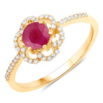Flower Diamond Halo Ring