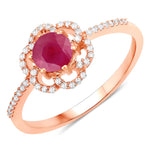 Flower Diamond Halo Ring