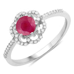 Flower Diamond Halo Ring