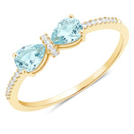Pear Cut Bow Diamond Accent Ring