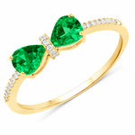Pear Cut Bow Diamond Accent Ring