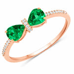Pear Cut Bow Diamond Accent Ring