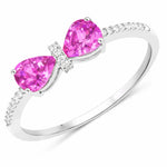 Pear Cut Bow Diamond Accent Ring